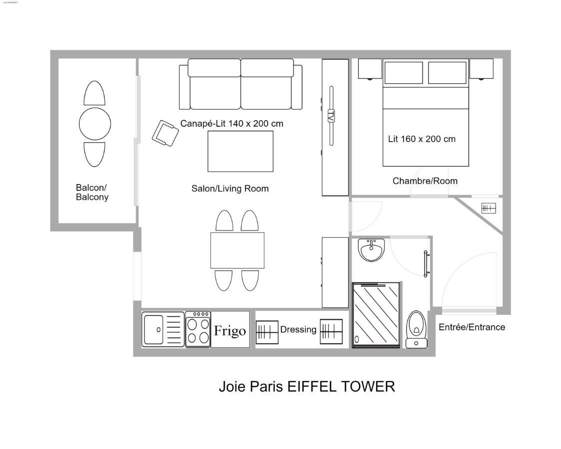 Joie Paris Tour Eiffel Apartment Екстериор снимка